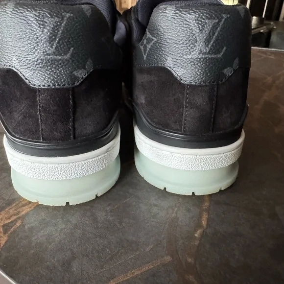 Louis Vuitton Black and White Monogram Sneakers